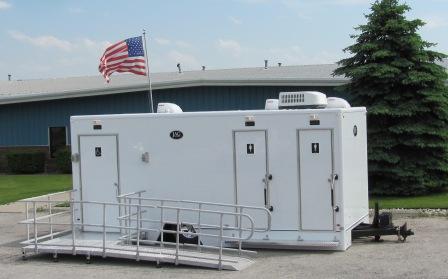 ADA Compliant Handicapped Bathroom & Shower Trailer Rentals for Large Events and Weddings in the state of Massachusetts.