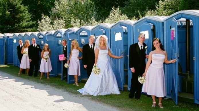 Luxury Wedding Restroom Trailer Rentals in Oyster Bay, New York.