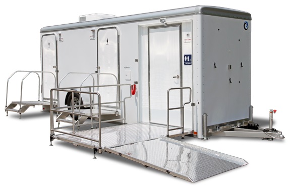 Restroom Trailer Rental For Wheelchairs and Mobility Vehicles.